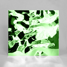 Декоративная нержавеющая сталь  3D Mirror Water Ripple flow move  Green